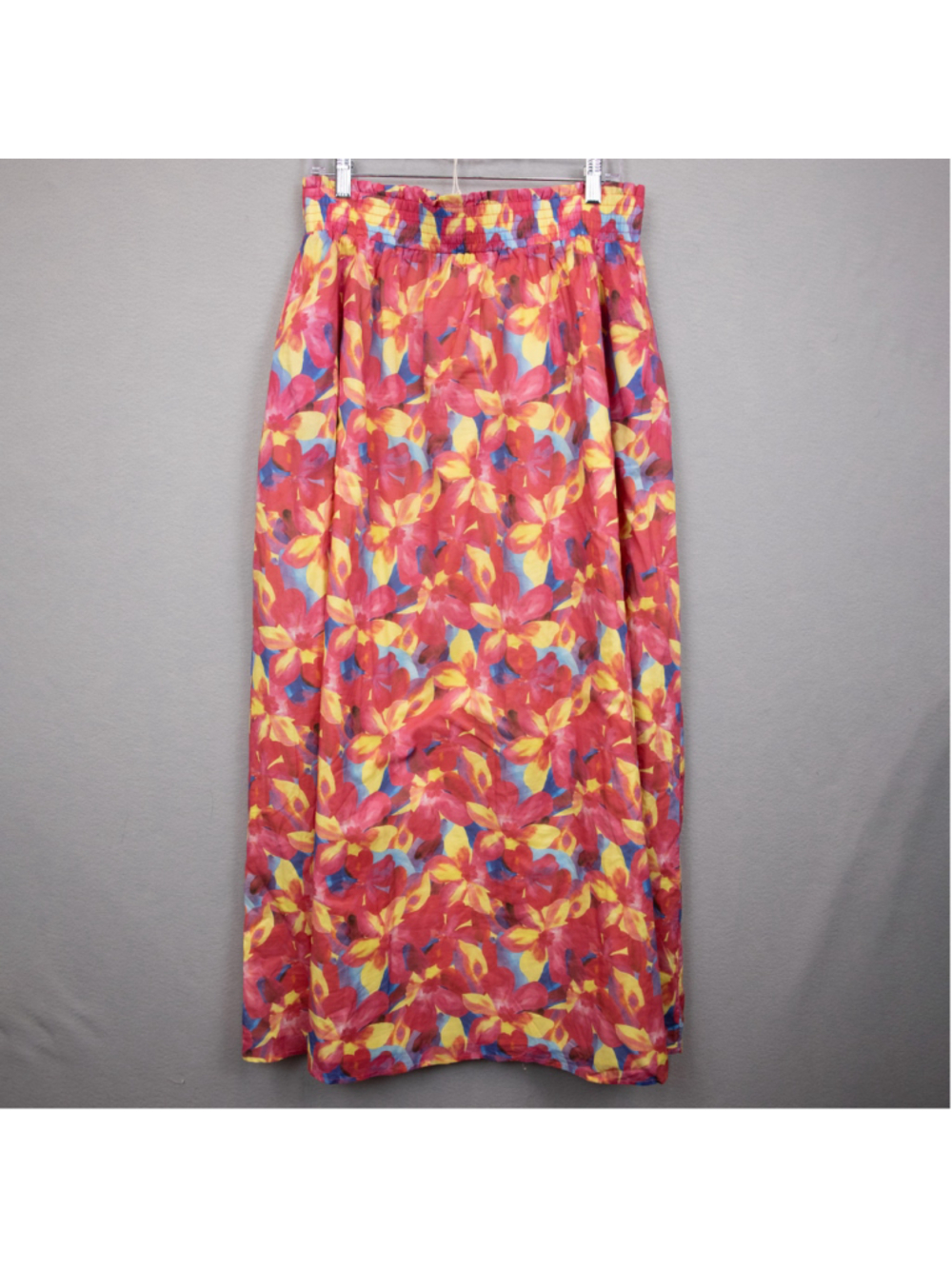 Charlie Holiday pink yellow floral maxi skirt-10